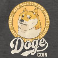 Dogecoin Doge Coin Logo Shiba Inu Dog Crypto Currency Meme Vector Backpack