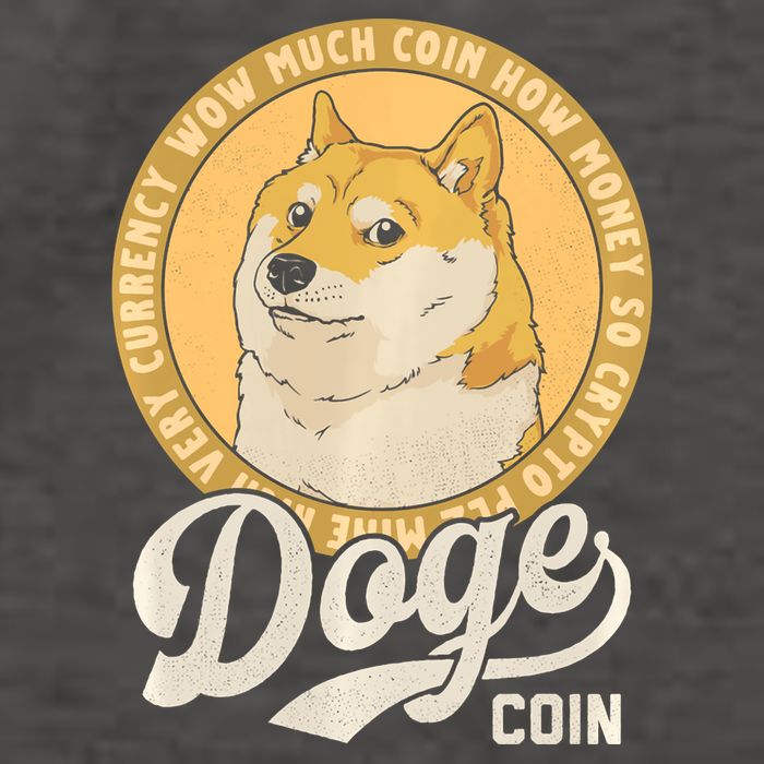 Dogecoin Doge Coin Logo Shiba Inu Dog Crypto Currency Meme Vector Backpack