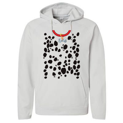 Dog Dalmatian Costume Dalmations Spots Puppy Print Halloween Performance Fleece Hoodie