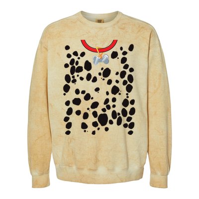 Dog Dalmatian Costume Dalmations Spots Puppy Print Halloween Colorblast Crewneck Sweatshirt