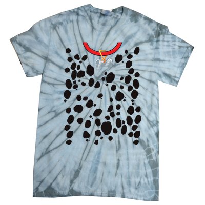 Dog Dalmatian Costume Dalmations Spots Puppy Print Halloween Tie-Dye T-Shirt