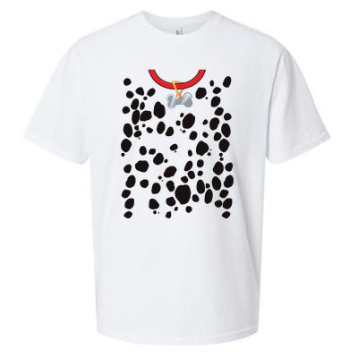 Dog Dalmatian Costume Dalmations Spots Puppy Print Halloween Sueded Cloud Jersey T-Shirt