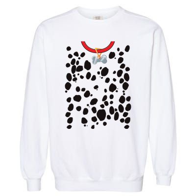 Dog Dalmatian Costume Dalmations Spots Puppy Print Halloween Garment-Dyed Sweatshirt