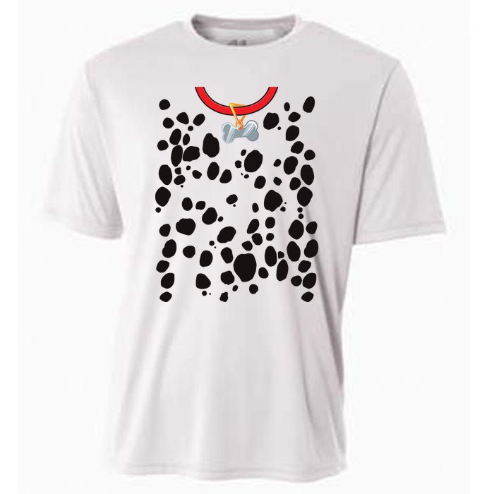 Dog Dalmatian Costume Dalmations Spots Puppy Print Halloween Cooling Performance Crew T-Shirt