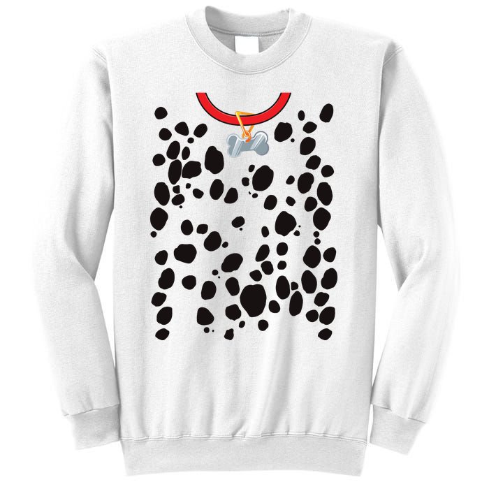 Dog Dalmatian Costume Dalmations Spots Puppy Print Halloween Sweatshirt