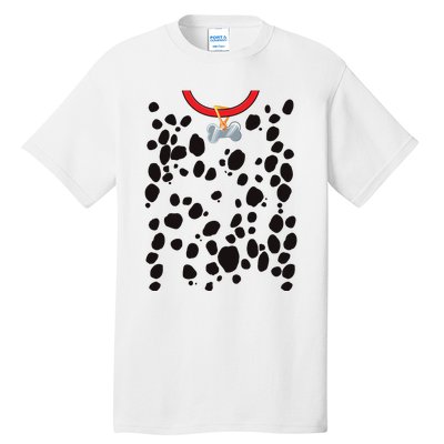 Dog Dalmatian Costume Dalmations Spots Puppy Print Halloween Tall T-Shirt