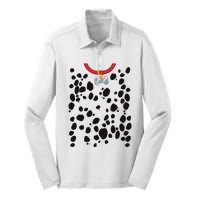 Dog Dalmatian Costume Dalmations Spots Puppy Print Halloween Silk Touch Performance Long Sleeve Polo