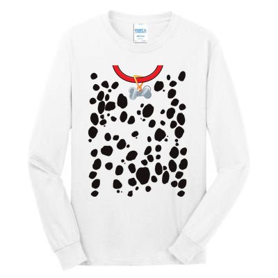 Dog Dalmatian Costume Dalmations Spots Puppy Print Halloween Tall Long Sleeve T-Shirt