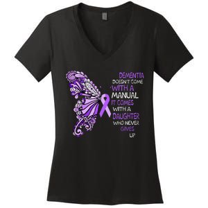 Detia DoesnT Come With A Manual It Comes With A Daughter Women's V-Neck T-Shirt