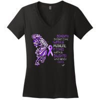 Detia DoesnT Come With A Manual It Comes With A Daughter Women's V-Neck T-Shirt