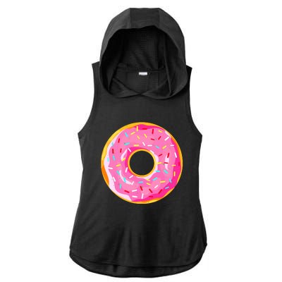 Donut Doughnut Costume Ladies PosiCharge Tri-Blend Wicking Draft Hoodie Tank