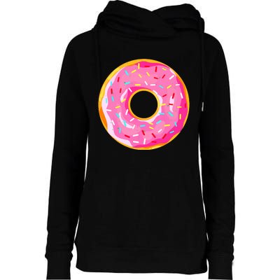 Donut Doughnut Costume Womens Funnel Neck Pullover Hood