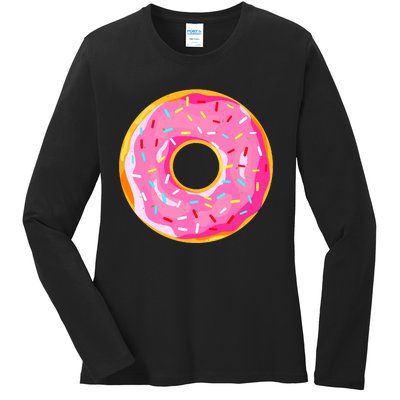 Donut Doughnut Costume Ladies Long Sleeve Shirt