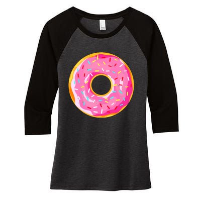 Donut Doughnut Costume Women's Tri-Blend 3/4-Sleeve Raglan Shirt