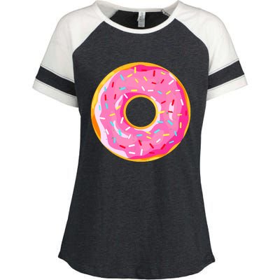 Donut Doughnut Costume Enza Ladies Jersey Colorblock Tee