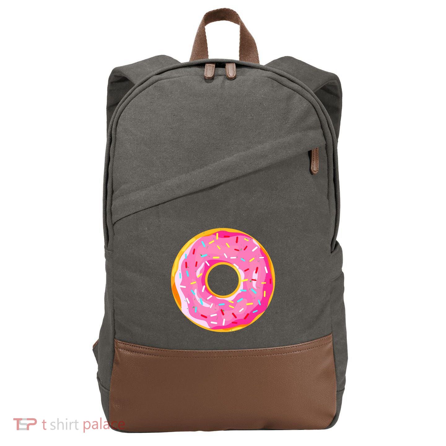 Donut Doughnut Costume Cotton Canvas Backpack