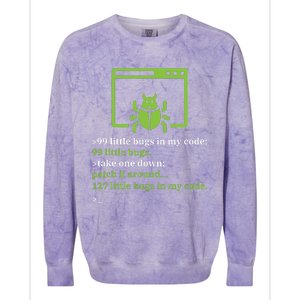 Debugger Debugging Computer Science Programmer Coding Colorblast Crewneck Sweatshirt