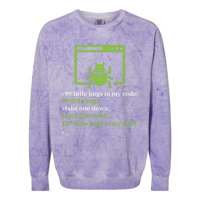 Debugger Debugging Computer Science Programmer Coding Colorblast Crewneck Sweatshirt