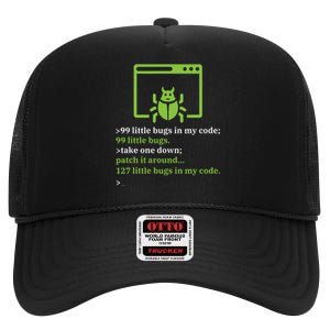 Debugger Debugging Computer Science Programmer Coding High Crown Mesh Back Trucker Hat