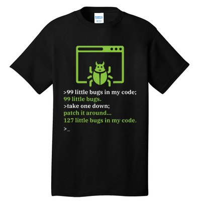 Debugger Debugging Computer Science Programmer Coding Tall T-Shirt