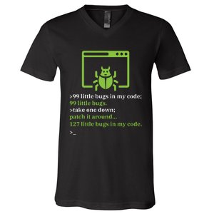 Debugger Debugging Computer Science Programmer Coding V-Neck T-Shirt