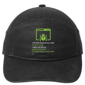 Debugger Debugging Computer Science Programmer Coding 7-Panel Snapback Hat