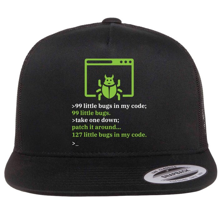 Debugger Debugging Computer Science Programmer Coding Flat Bill Trucker Hat