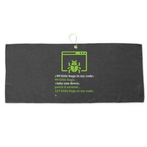 Debugger Debugging Computer Science Programmer Coding Large Microfiber Waffle Golf Towel