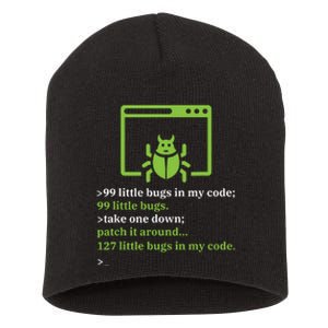 Debugger Debugging Computer Science Programmer Coding Short Acrylic Beanie