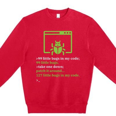 Debugger Debugging Computer Science Programmer Coding Premium Crewneck Sweatshirt