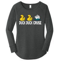 Duck Duck Cruise Funny Family Cruising Matching Women's Perfect Tri Tunic Long Sleeve Shirt