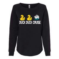 Duck Duck Cruise Funny Family Cruising Matching Womens California Wash Sweatshirt