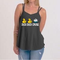 Duck Duck Cruise Funny Family Cruising Matching Women's Strappy Tank