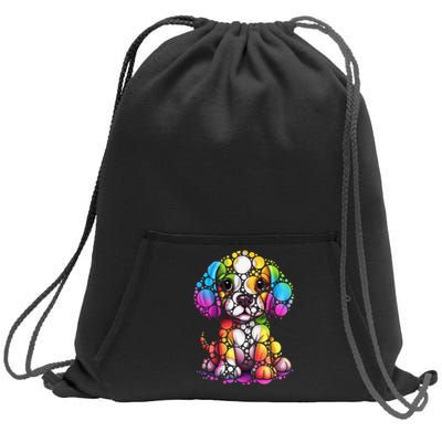 Dot Day Colorful Dog International Dots Day Teacher Min Sweatshirt Cinch Pack Bag