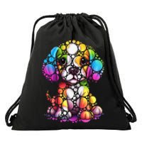 Dot Day Colorful Dog International Dots Day Teacher Min Drawstring Bag