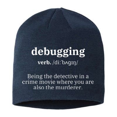 Debugging Definition Computer Science Programmer Coding Sustainable Beanie