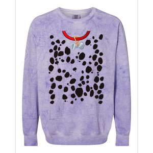 Dog Dalmatian Costume Dalmations Spots Puppy Print Halloween Colorblast Crewneck Sweatshirt