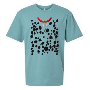 Dog Dalmatian Costume Dalmations Spots Puppy Print Halloween Sueded Cloud Jersey T-Shirt