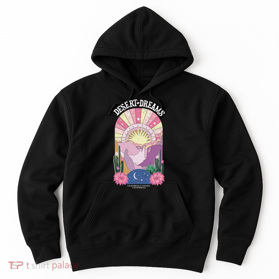 Desert Dreams Coachella Valley California Retro Hoodie