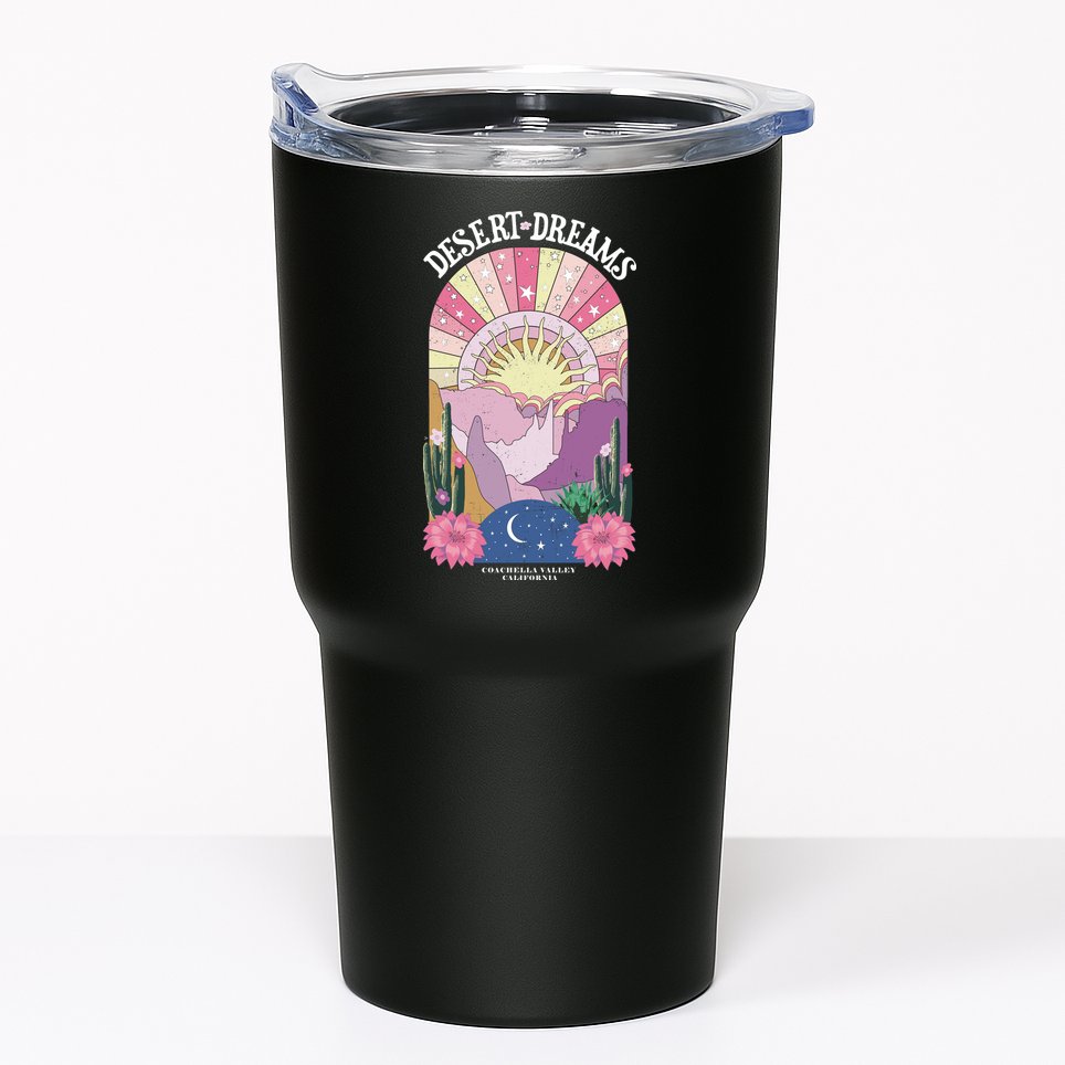 Desert Dreams Coachella Valley California Retro Tumbler