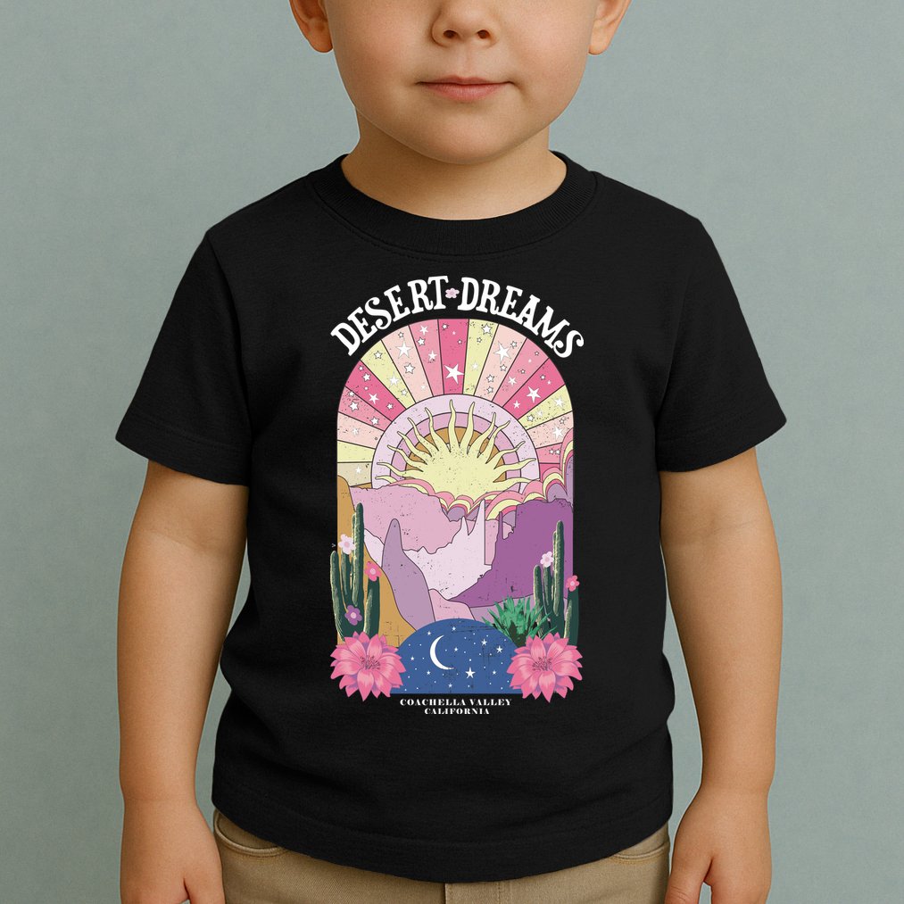 Desert Dreams Coachella Valley California Retro Toddler T-Shirt