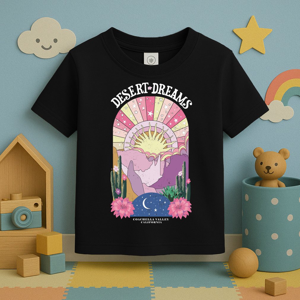 Desert Dreams Coachella Valley California Retro Toddler T-Shirt