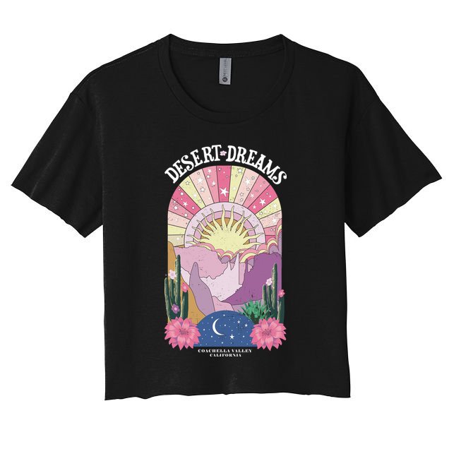 Desert Dreams Coachella Valley California Retro Crop Top