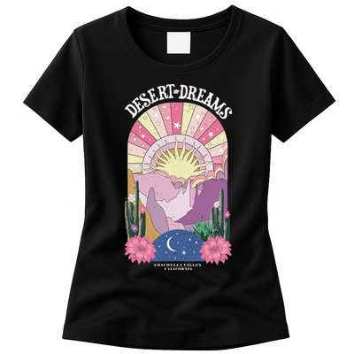 Desert Dreams Coachella Valley California Retro Womens T-Shirt