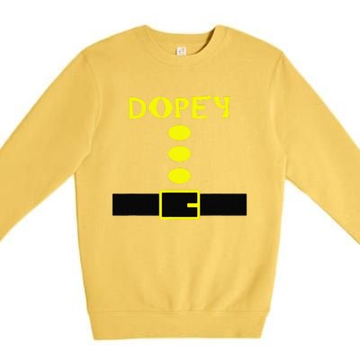 Dopey Dwarf Costume Funny Halloween Gifts Premium Crewneck Sweatshirt