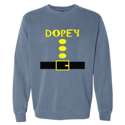 Dopey Dwarf Costume Funny Halloween Gifts Garment-Dyed Sweatshirt