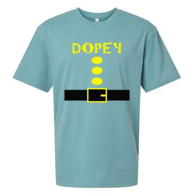 Dopey Dwarf Costume Funny Halloween Gifts Sueded Cloud Jersey T-Shirt