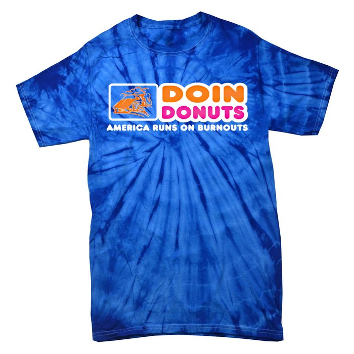 Doin Donuts Cute Gift Funny Burnout Racing Car Enthusiast / Car Guy Great Gift Tie-Dye T-Shirt