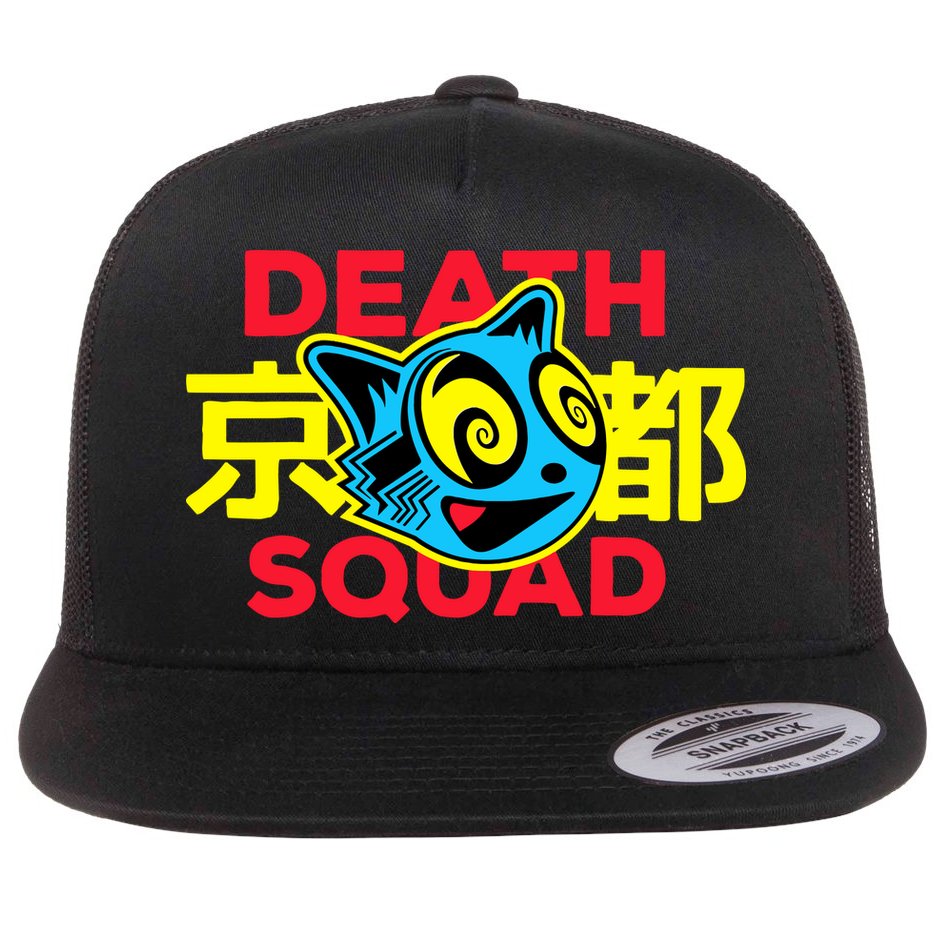DeathSquad Death Cat Flat Bill Trucker Hat