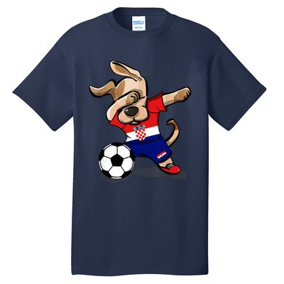 Dabbing Dog Croatia Soccer Fans Jersey Croatian Football Tall T-Shirt